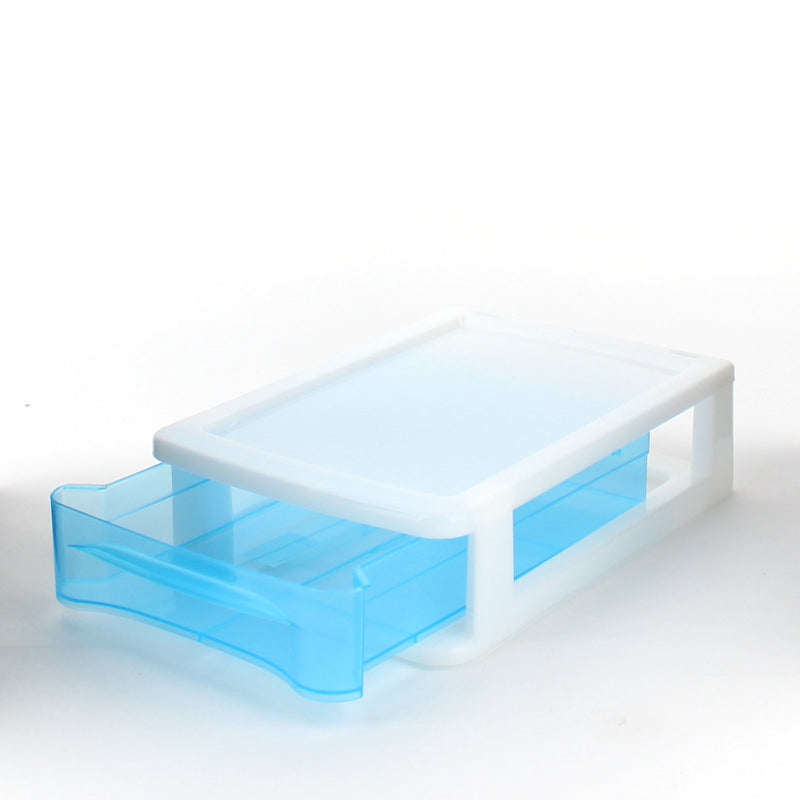 Desktop Drawer (Plastic/Rectangle/BL/WT/23.1x16.2x6.3cm)