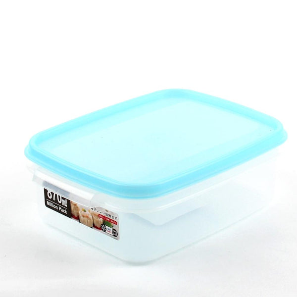 Plastic Food Container (Microwavable/Rect/CL/PR/13.5x18.5x6.1cm / 870mL)