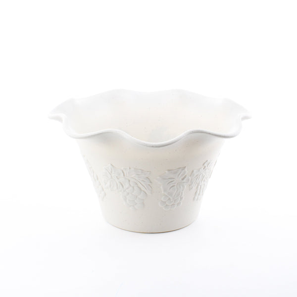 Flower Pot (Grapes/Round/Wavy/WT/26x26x14.5cm)