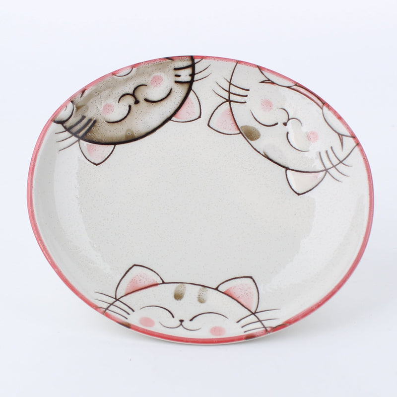 Crystal Cat Oval Ceramic Plate