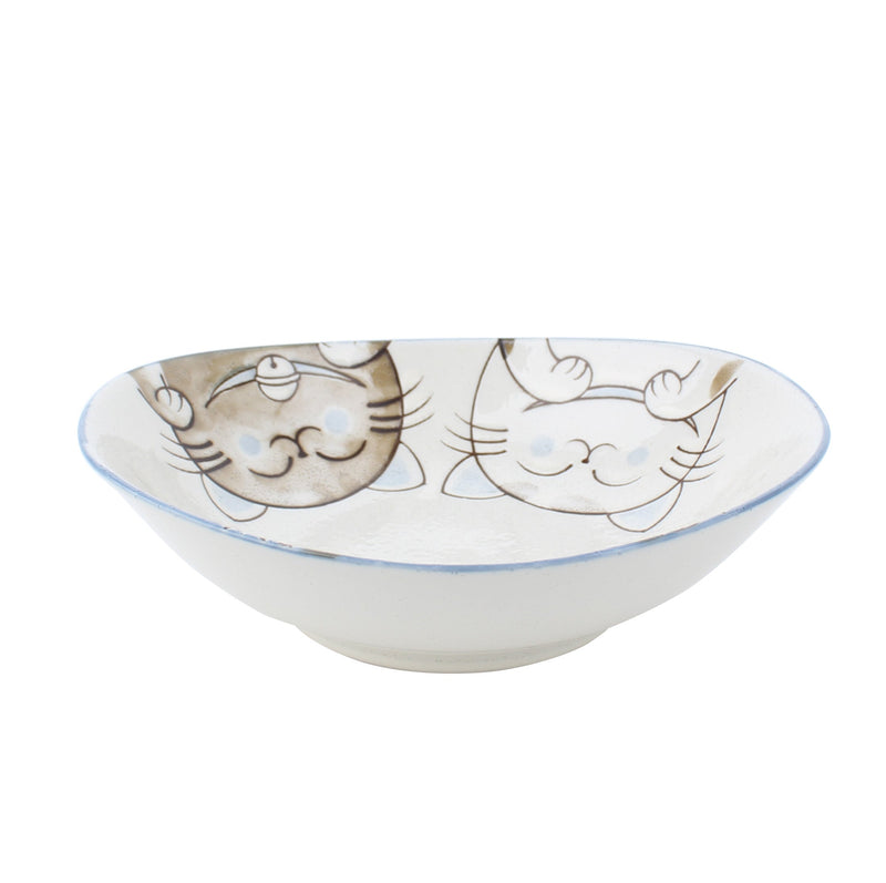 Crystal Cat Oval Ceramic Bowl