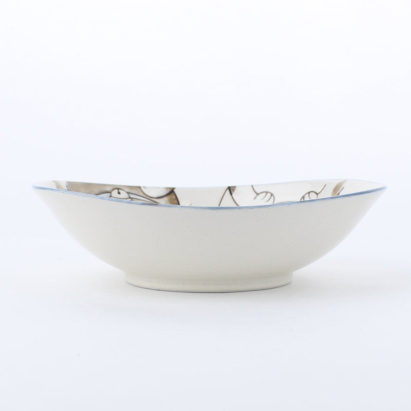 Crystal Cat Oval Ceramic Bowl