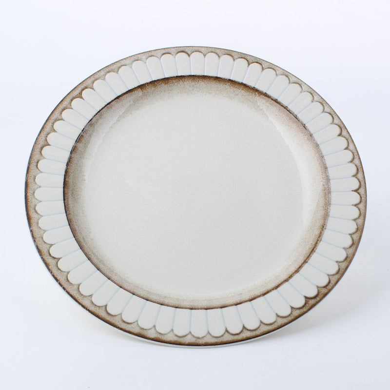 White Mino Ware Porcelain Cake Plate