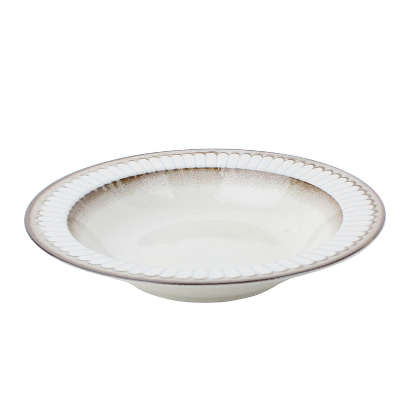 White Mino Ware Porcelain Soup & Salad Bowl