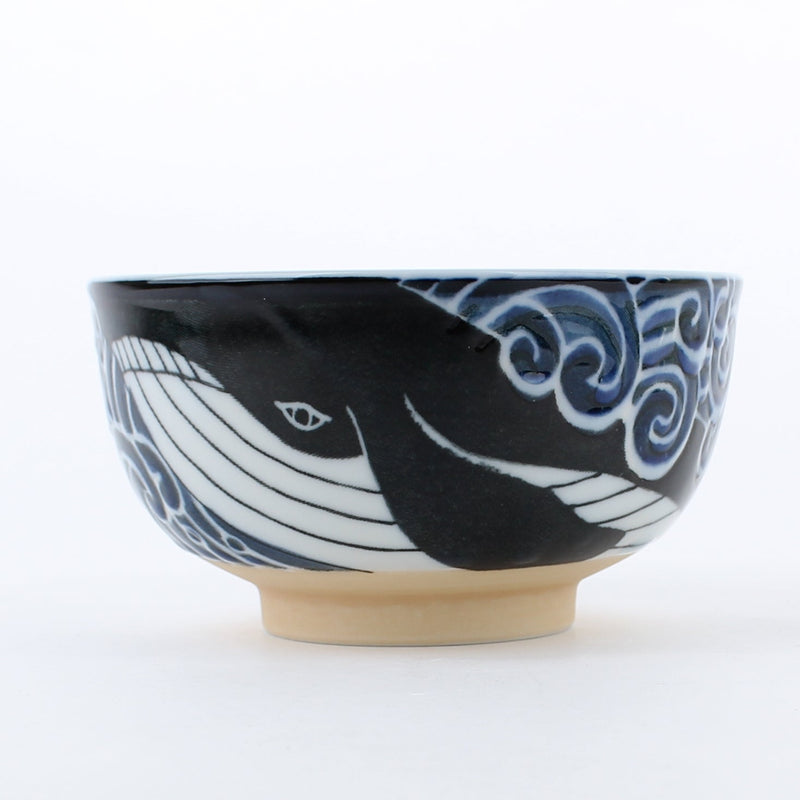White Waves Whale Ceramic Small Bowl