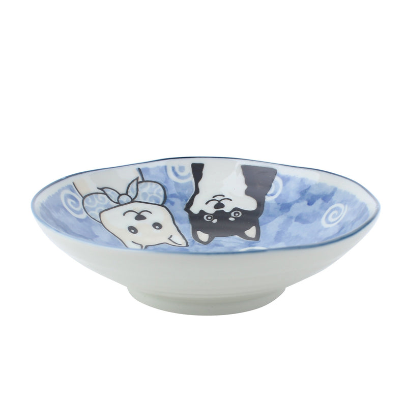 Shiba Dog Porcelain Shallow Bowl