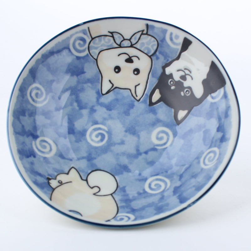 Shiba Dog Porcelain Shallow Bowl