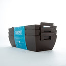 Brown Small Storage Basket with Handle (Set of 3)