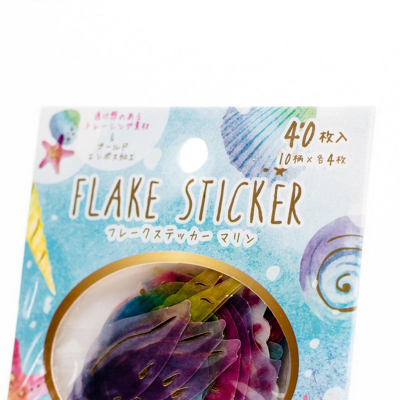 Sticker Flakes (Seashells/Colourful/3.5x3.5x0.1cm (40pcs))