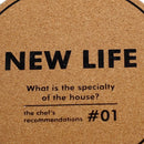 Trivet (Cork/MDF/Typography/0.7cm/d19cm)