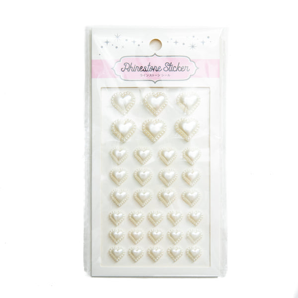 Stickers (Rhinestone Heart/L: H1.6 x W1.6cm, M: H1.2 x W1.2cm, S: H1 x W1cm/SMCol(s): White)