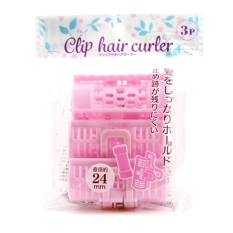 Hair Curlers (w/ Clip/PK*BK/d.2.4cm (3pcs))