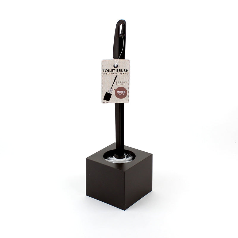Toilet Brush Set (w/Stand/BK*WT/31x5.5cm)