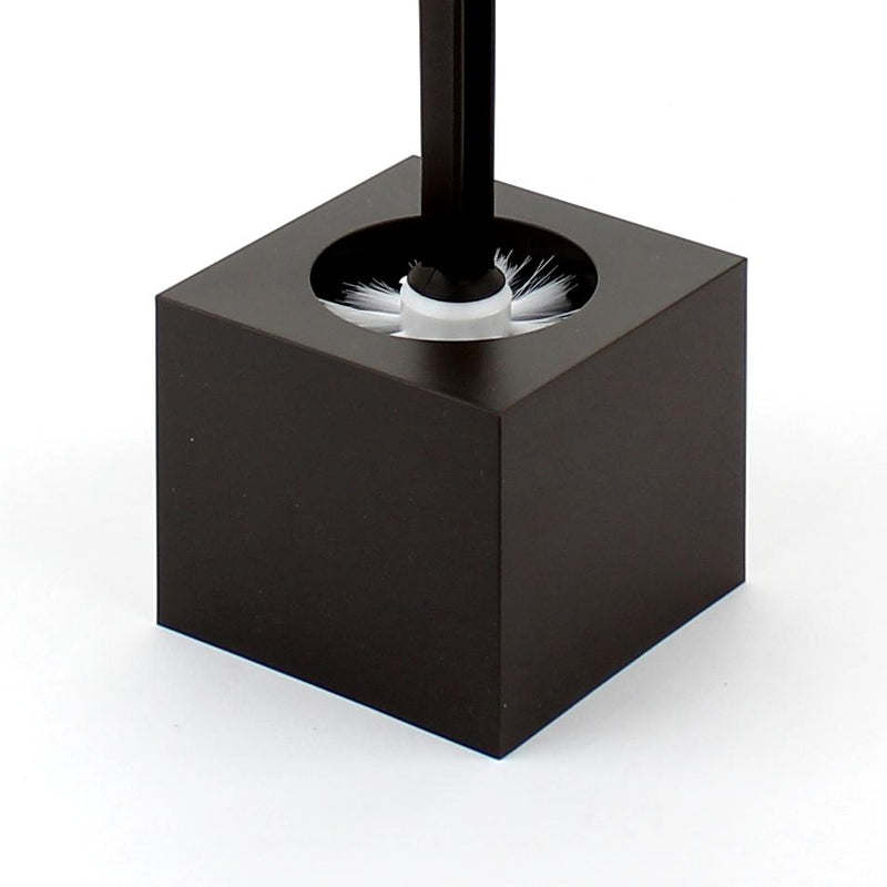 Toilet Brush Set (w/Stand/BK*WT/31x5.5cm)