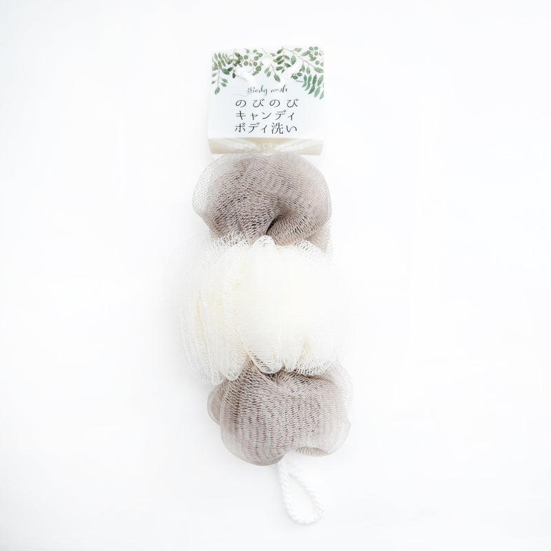 Loofah (PE/For Body/Candy/90cm/SMCol(s): Beige,White)