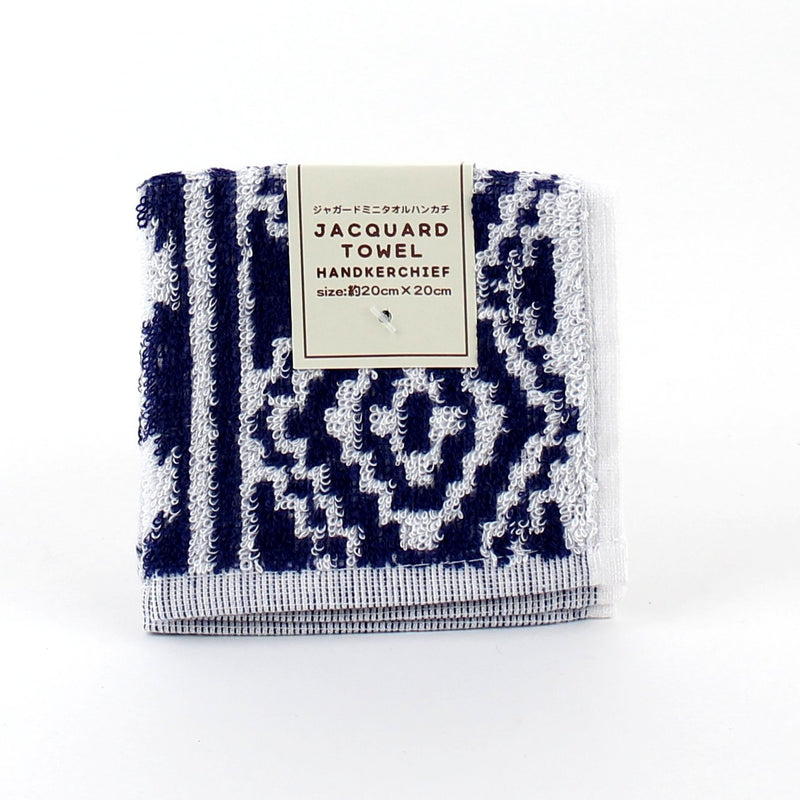 Hand Towel (Ethnic Pattern/GY*DK BL/20x20cm)