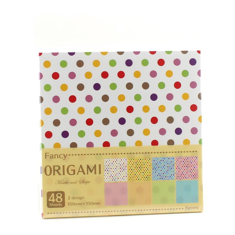 Origami Design Paper (Polka Dots*Stripes/8xCol/15x15cm (48sh))