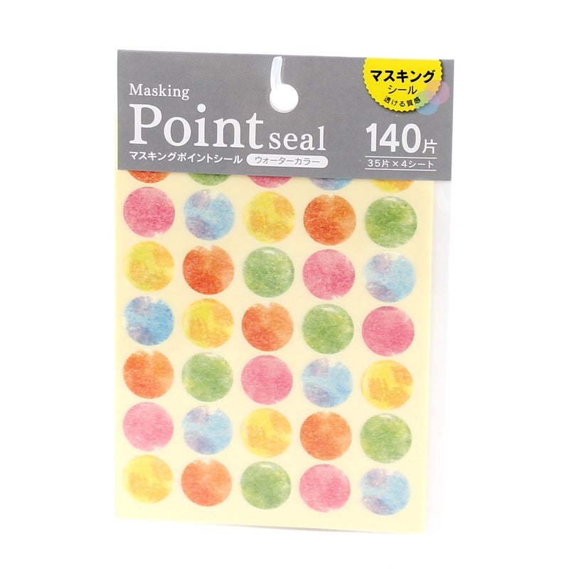 Point Stickers (Circle*Water Paint/d.1.5cm (140pcs))