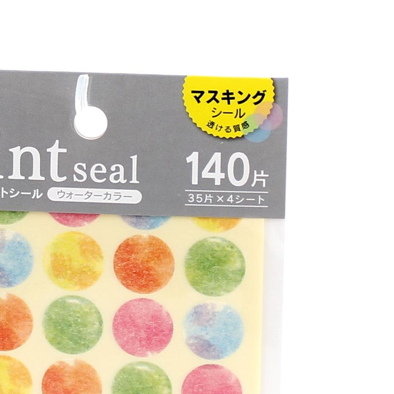 Point Stickers (Circle*Water Paint/d.1.5cm (140pcs))