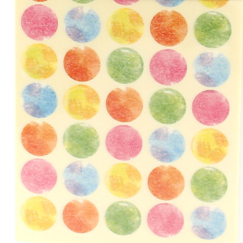 Point Stickers (Circle*Water Paint/d.1.5cm (140pcs))