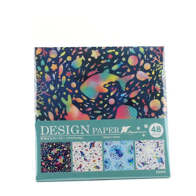 4-Design Aquarium Origami Design Paper (48 Sheets)