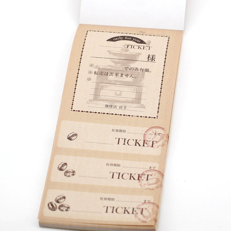 Coffee Ticket Memo Pad