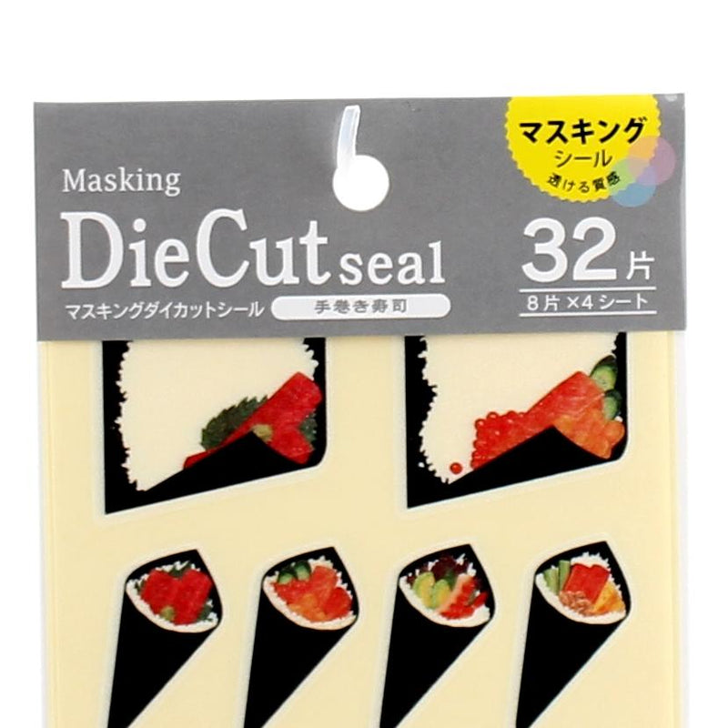 Washi Sticker (Sushi Roll/~3.5x3.5cm (32pcs))