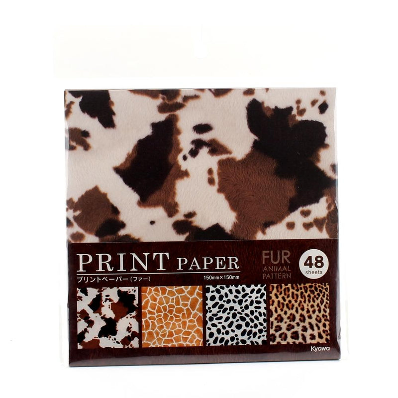 Origami Design Paper (Animal Fur/0.4x15x15cm (48 Sheets))