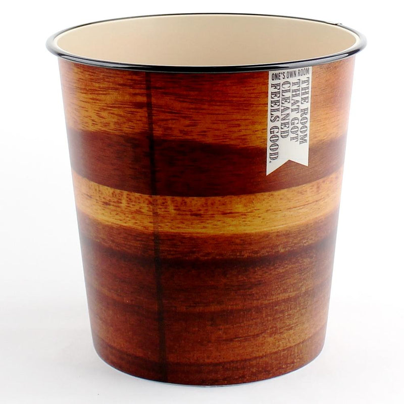 Dustbin (Polypropylene/PVC/Wood Grain/22cm/d.21.5cm / 5L)