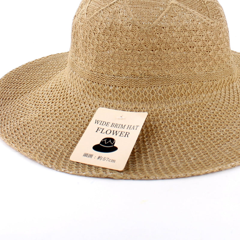 Hat (Wide Brim/Flower/HC: 57cm)