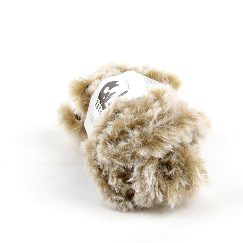 Knitting Yarn (Fur/11m/12-15mm knitting needles/Beige/1100cm / 20 g)