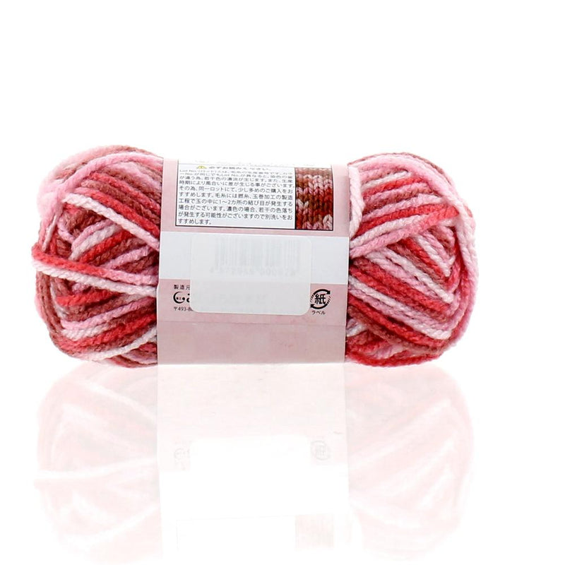 Knitting Yarn (Marbled/Red/Pink/14cm/Diameter 6cm/30g)