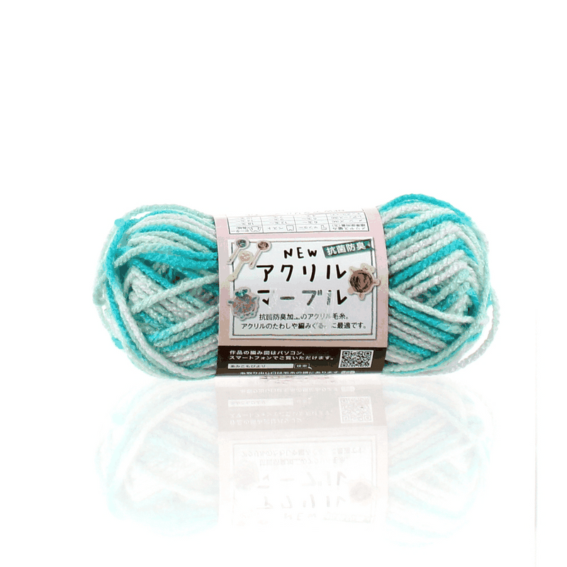 Knitting Yarn (Marbled/Green/14cm/Diameter 6cm/30g)