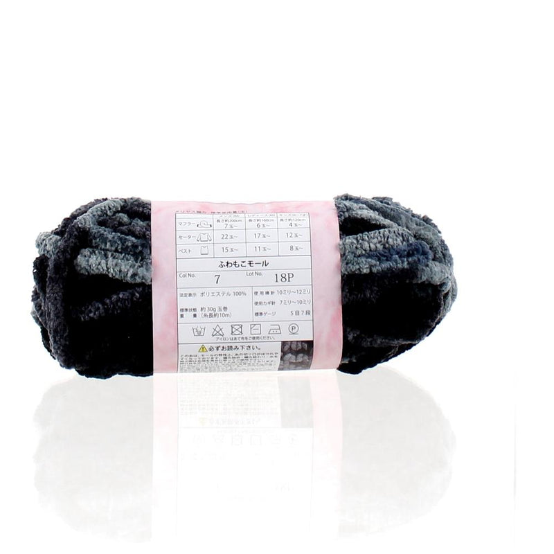 Knitting Yarn (Chenille/Fluffy/Grey/14x7cm)