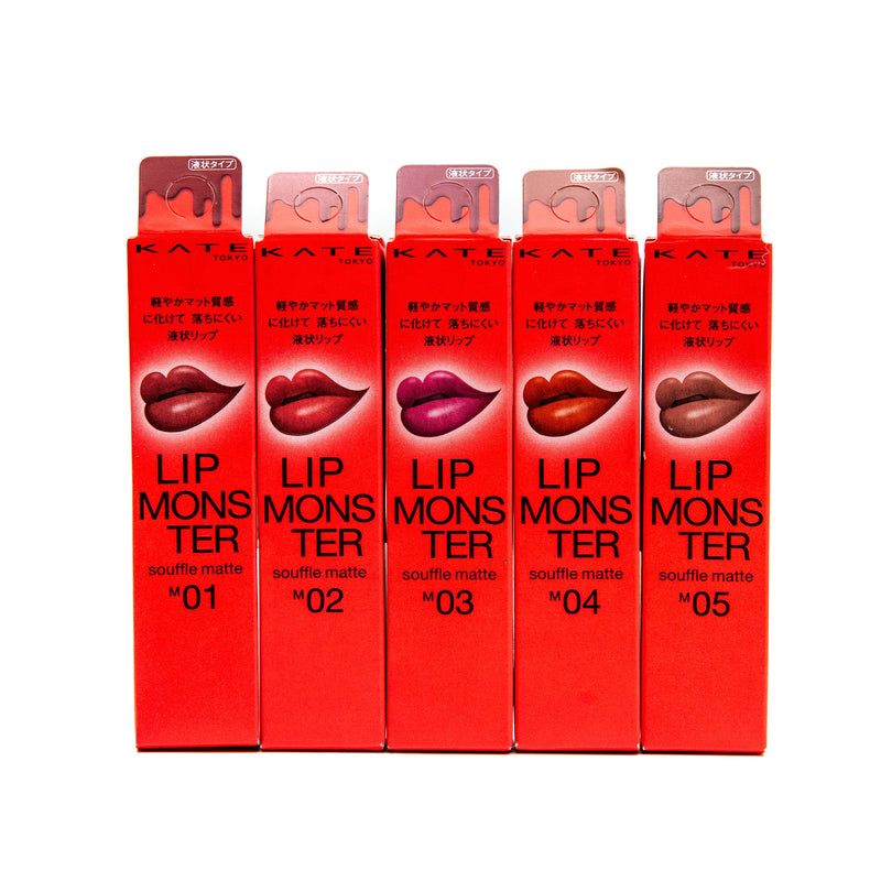 Lipstick (Liquid/Matte/M01 Crimson Dark/Kate/Lip Monster Souffle Matte/SMCol(s): Black)