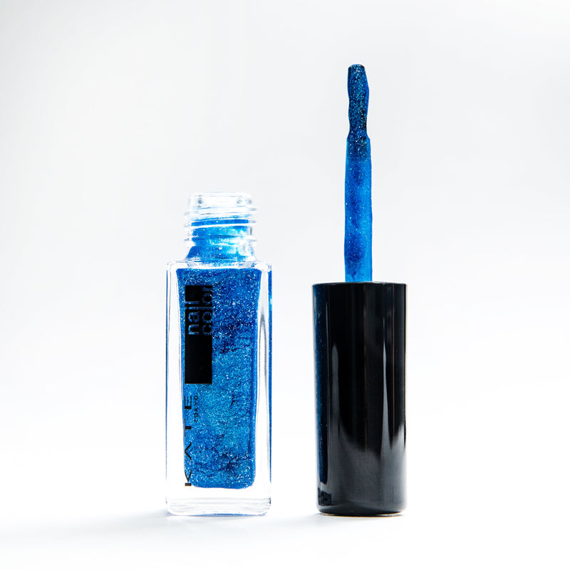 Nail Polish (Flat Brush/BU-2/Kate/Nail Enamel Color N/SMCol(s): Glittery Blue)
