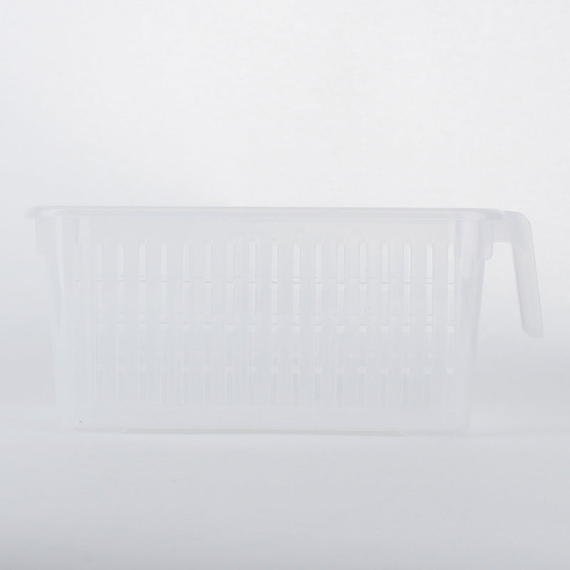 Plastic Rectangular Basket with Handle 