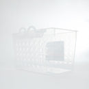 Clear Plastic Rectangular Basket with Hooks