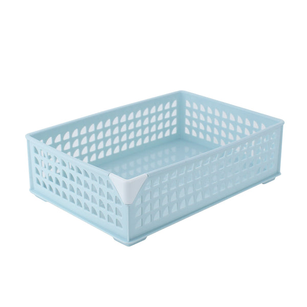 Light Blue Wide Storage Basket
