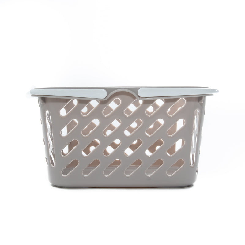 Light Grey Plastic Storage Basket 