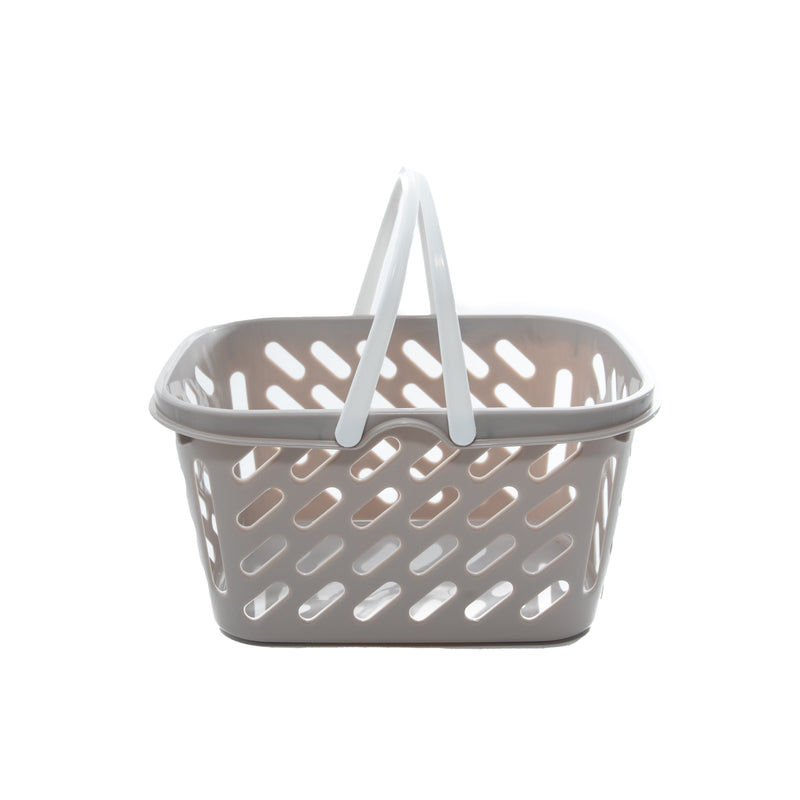 Light Grey Plastic Storage Basket 