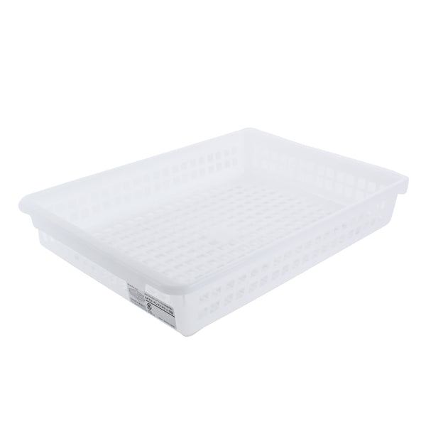 Basket (PP/Stackable/Shallow/A4/26.6x37x6.7cm/SMCol(s): White)