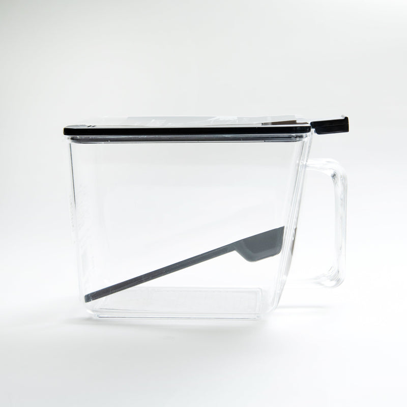 Seasoning Storage Container (With Spoon/Stackable/800ml/10.8x15.5x8cm/SMCol(s): Black,Clear)