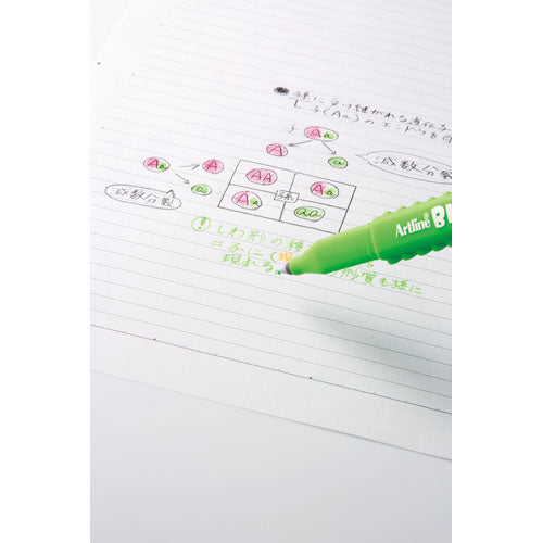 Highlighter Pen (Water-based Ink/Connectable to Other Blox Items/0.4 mm/Green/Shachihata/Artline Blox/SMCol(s): Green)