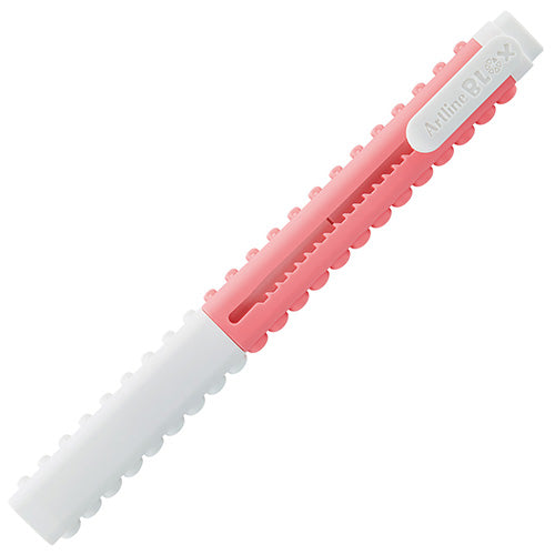 Eraser (Stick/Connectable to Other Blox Items/2x1.6x14.3cm/Shachihata/Artline Blox/SMCol(s): Pink,White)