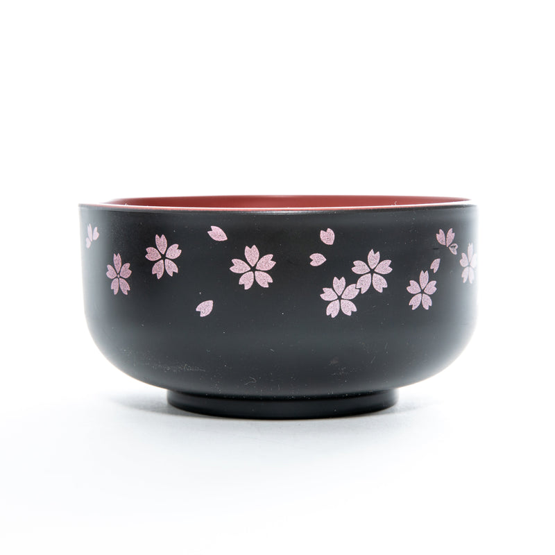 Sakura Lacquer Bowl with Red Interior 