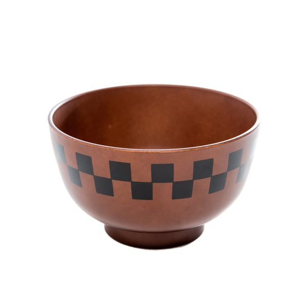 Rustic Stackable Bowl with Wooden Grain Finish