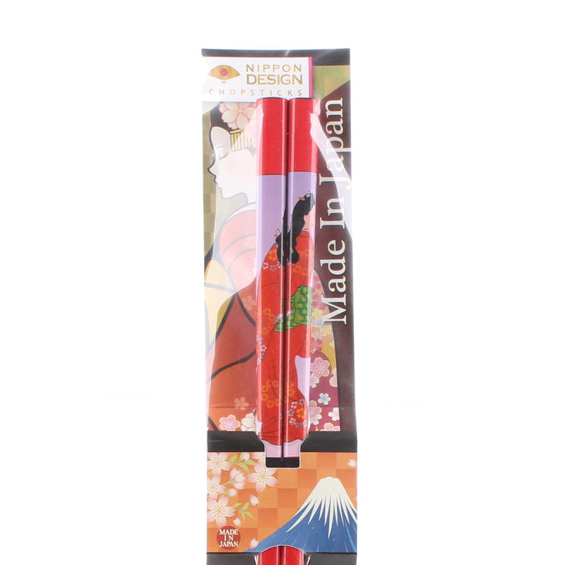 Mikaeribijin-Beauty Looking Back Painting Wooden Chopsticks