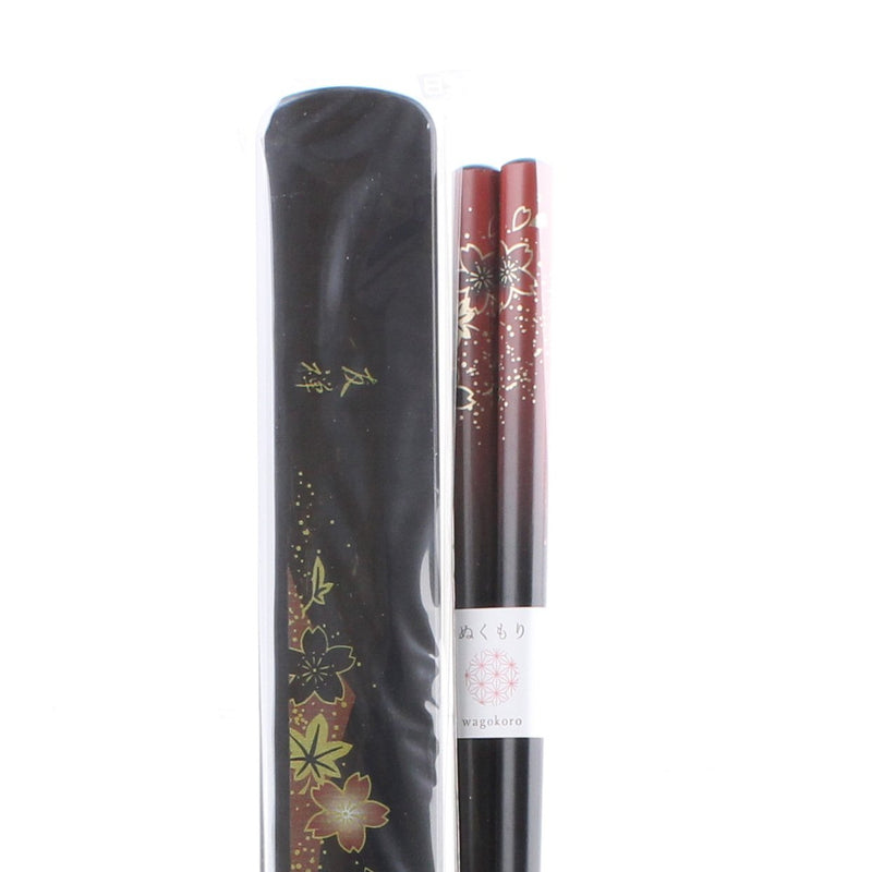 Floral Bamboo Chopsticks with Case