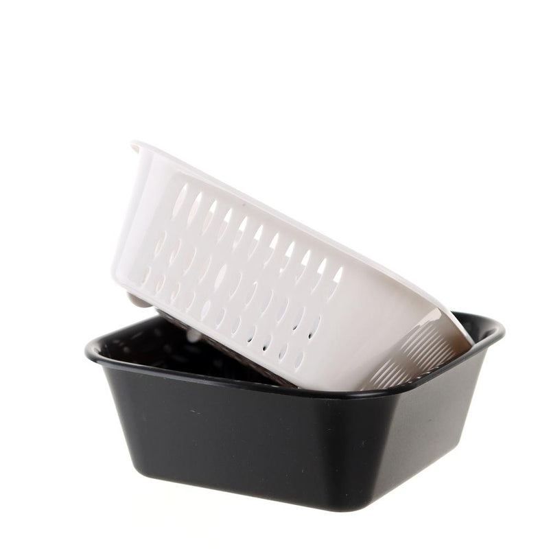 Straining Tray Set (Polypropylene/Rectangular/18x18cm)